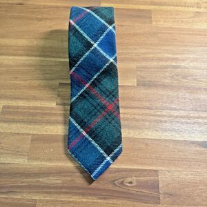 Tommy Hilfiger Wool Blend Men's Tie Green Blue Red Classical Style Old Money
